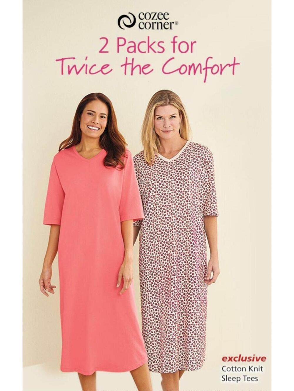 0 R93 New Cozee Corner OS 26-29" PTP Oversized Cotton Knit Sleep Tees R0000093